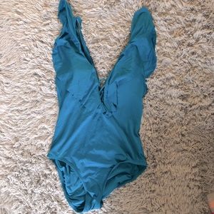 Jantzen Cobalt Blue Ruffle One Piece